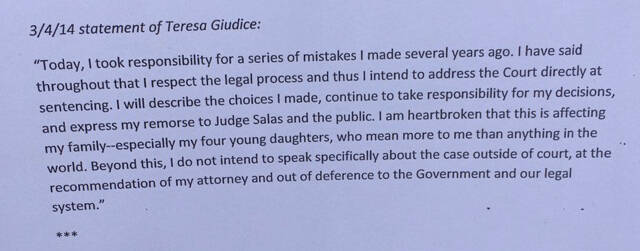 teresa giudice statement
