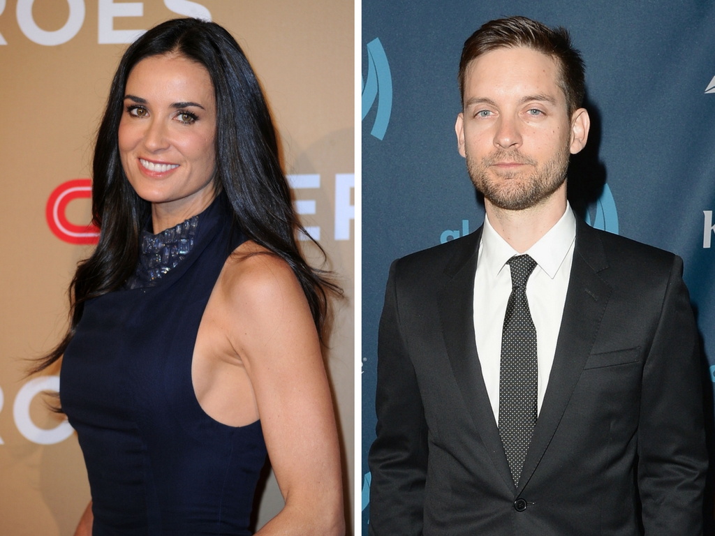 Demi Moore Reunites With Newly-Single Ex-Boyfriend Tobey Maguire