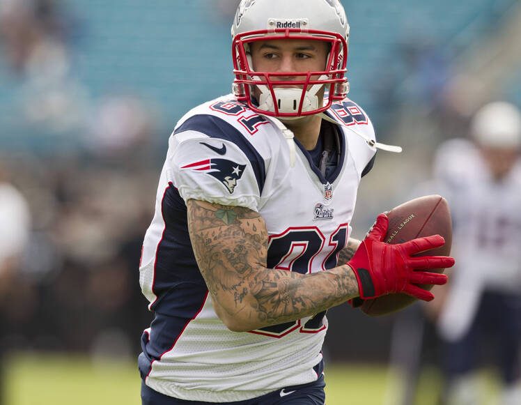 aaron hernandez getty images