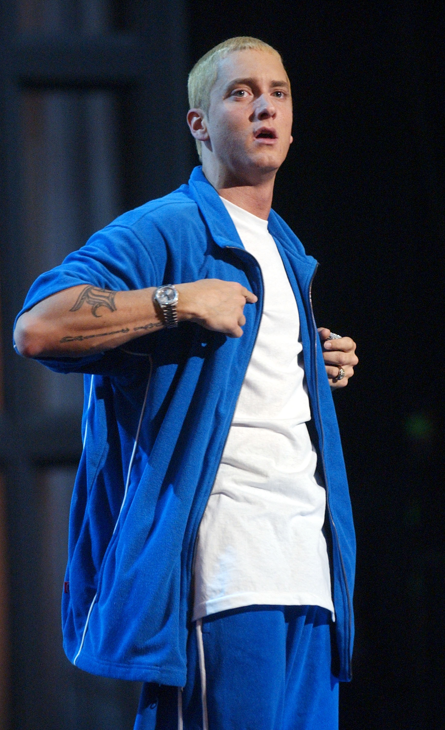 Eminem Has Dark Hair and a Beard — He Looks Totally Different!