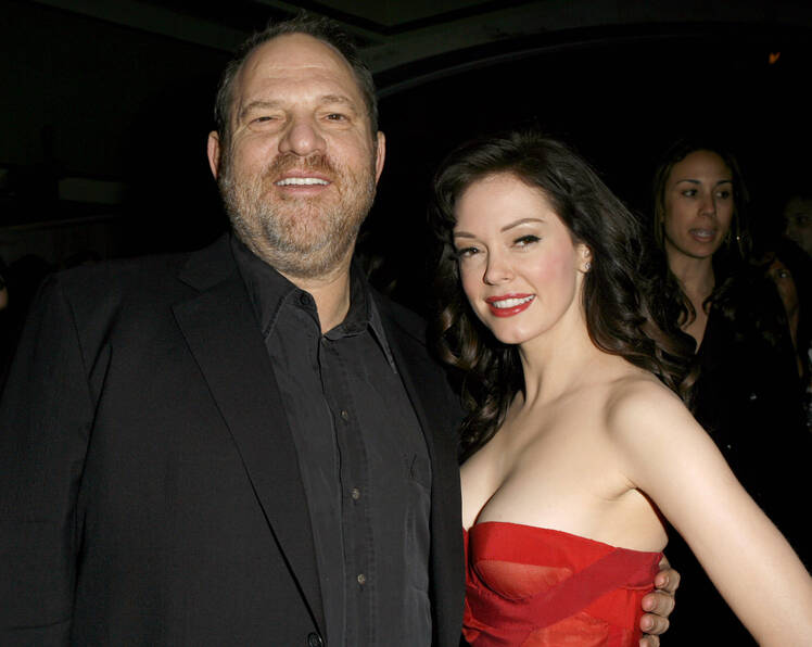 harvey weinstein rose mcgowan - getty