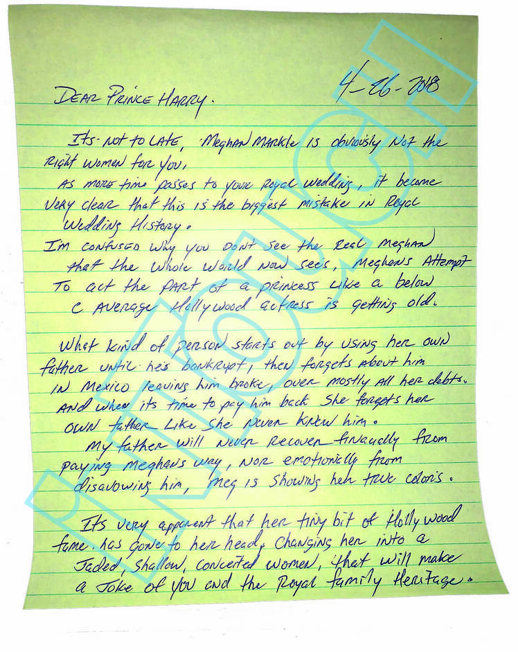 meghan markle letters