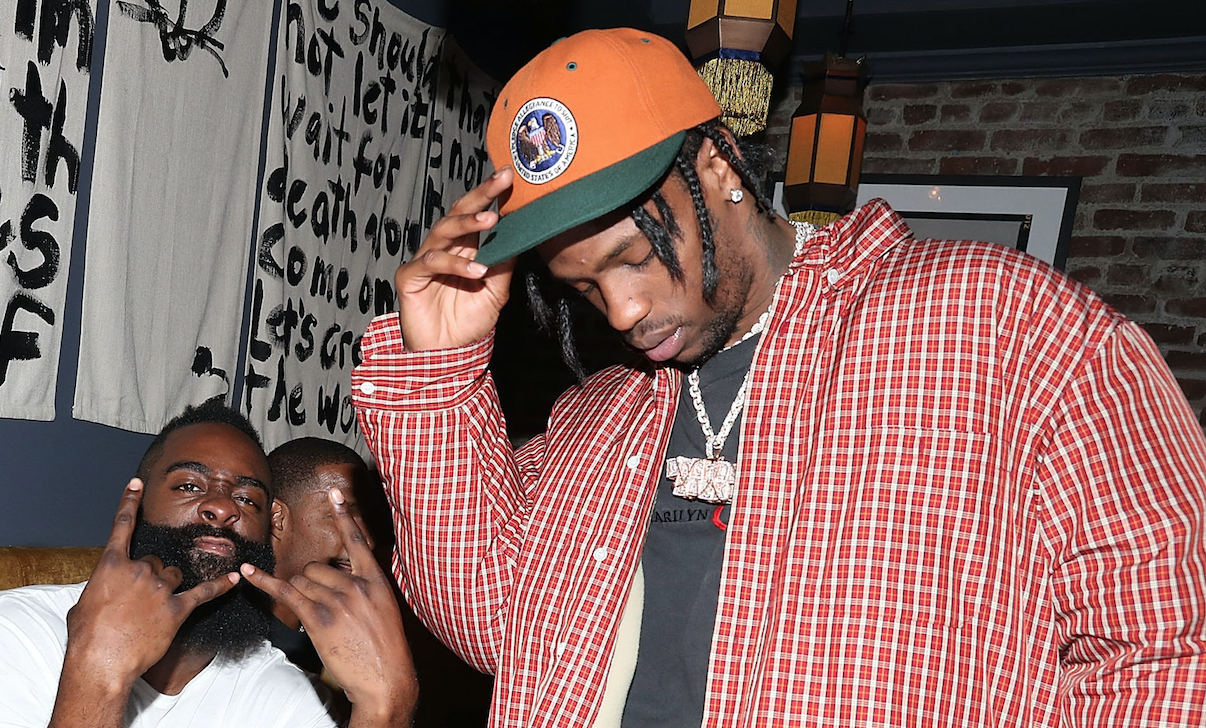 Travis Scott Hangs With Khloe Kardashian's Ex James Harden