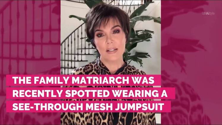Kris Jenner Shows Off Her Figure In See-Through Mesh Jumpsuit