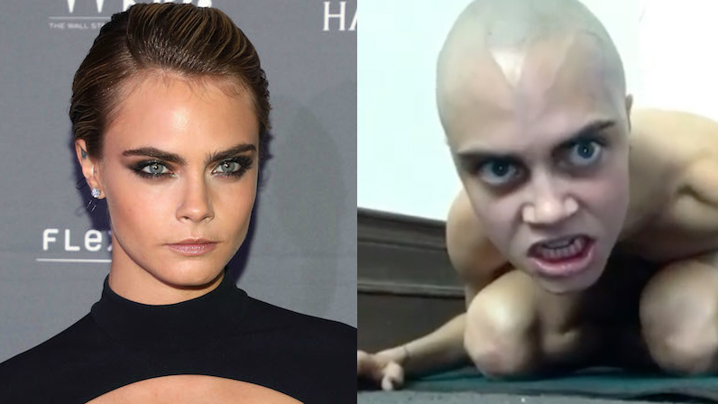 Bald Nudist Party - Cara Delevingne Is Naked And Bald In Bizarre Instagram Video