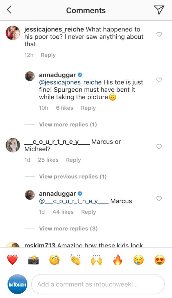 Anna Duggar Claps Back At Instagram Commenter