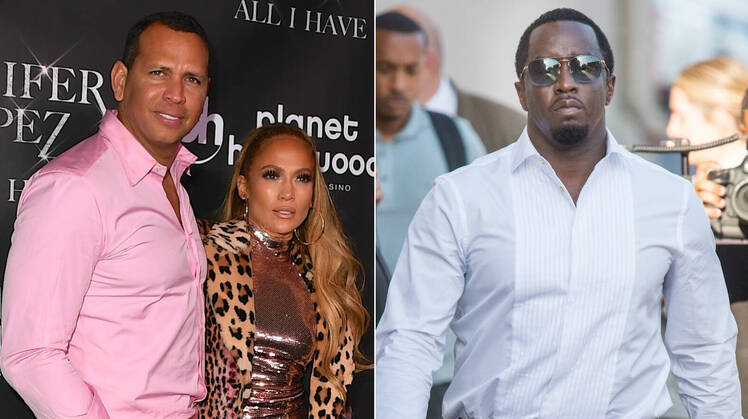 Diddy left a flirty comment on his ex Jennifer Lopez's sexy instagram picture and Alex Rodriguez noticed