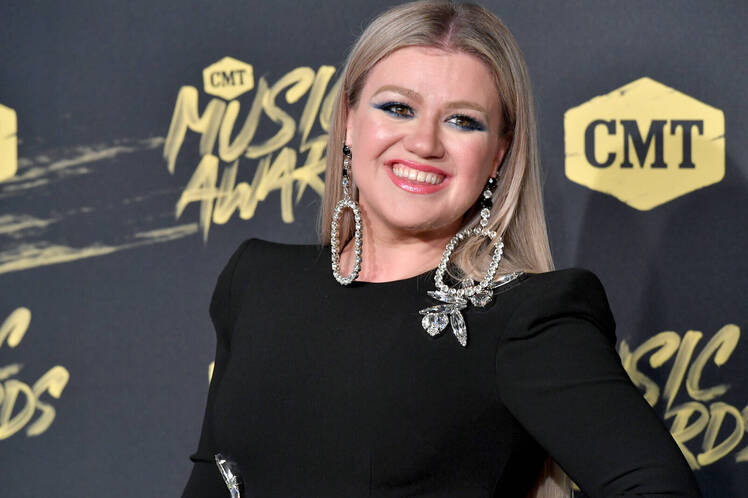 Kelly Clarkson On CMT Red Carpet