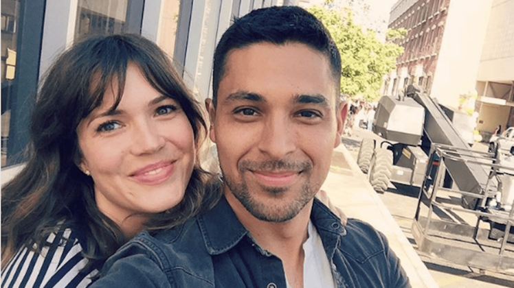 Mandy Moore with Wilmer Valderrama taking a selfie