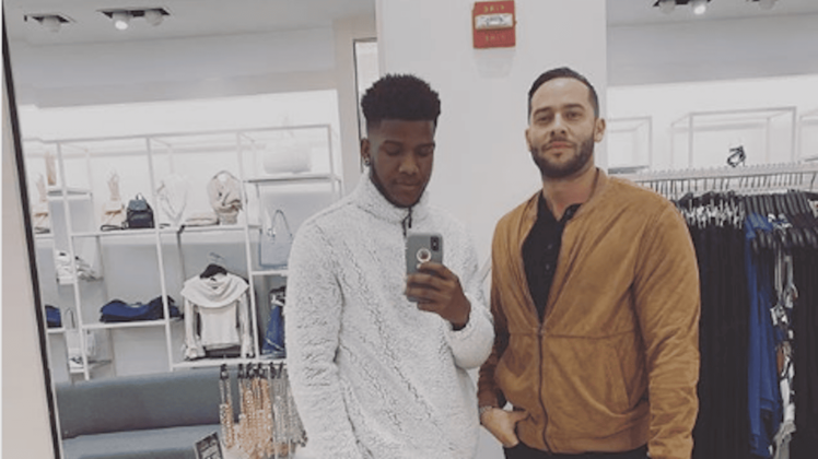 Jay Smith with Jonathan Rivera at a mall