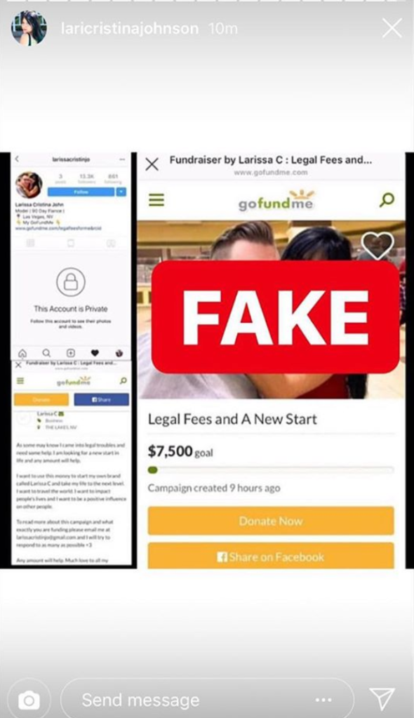 90 Day Fiance Larissa Slams Fake Gofundme Page Asking For Money