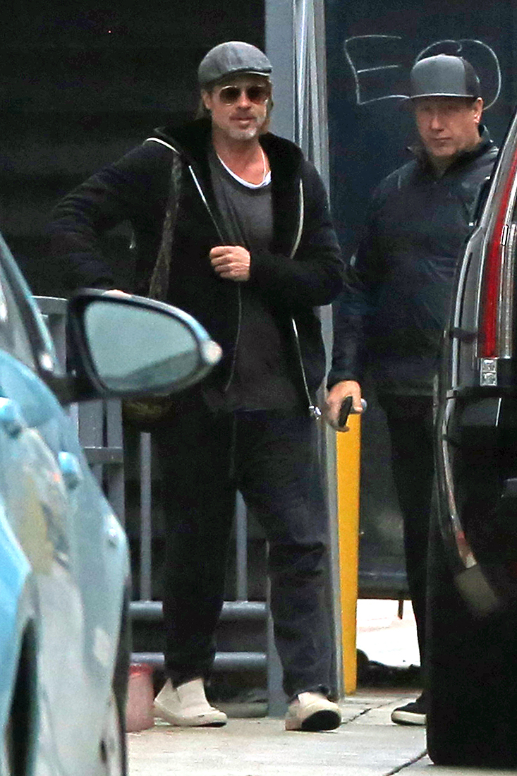 Brad Pitt Spotted After Attending Jennifer Aniston's B-Day