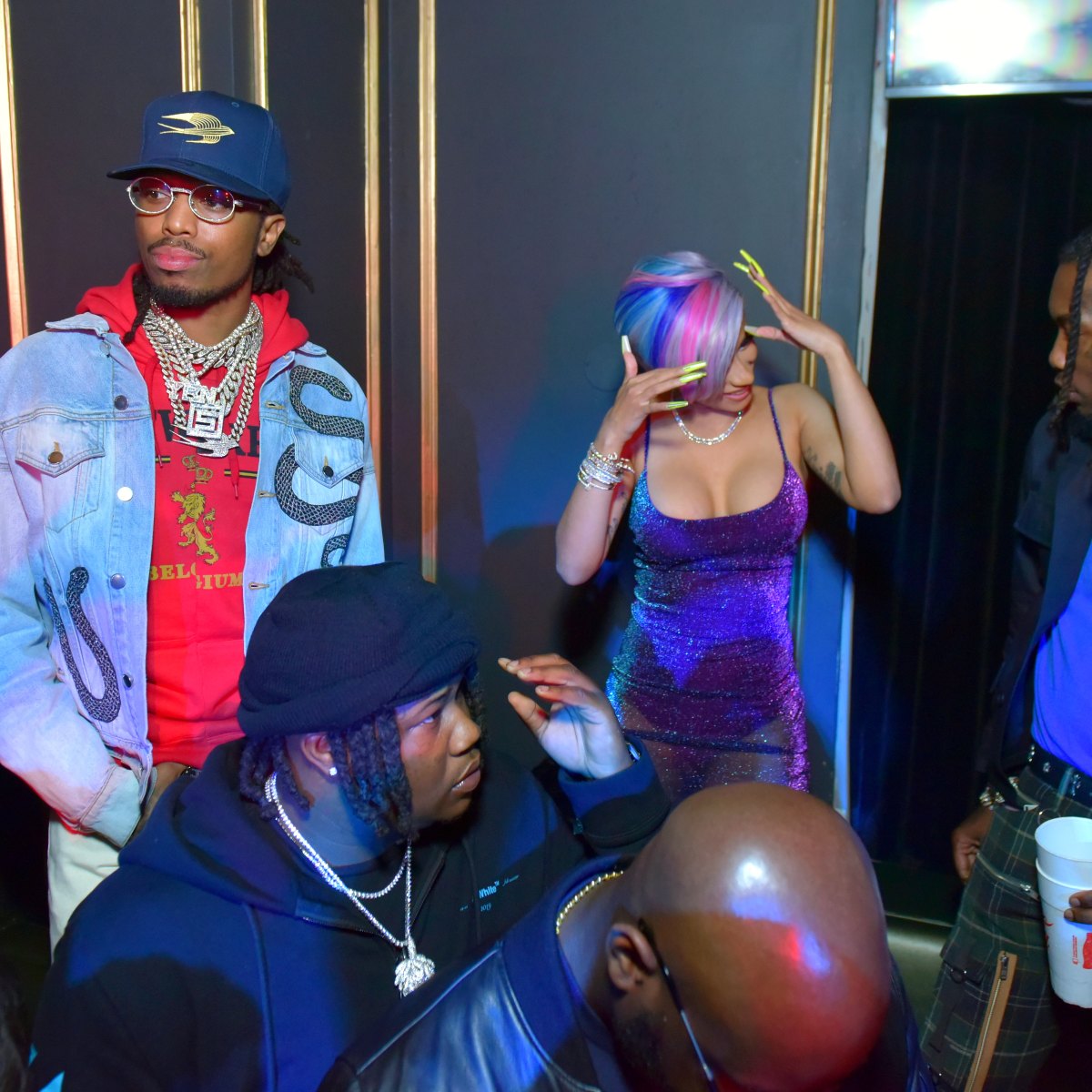 Cardi B & Fiance Offset Couple Up for Pre-Super Bowl Party: Photo 4026909, Cardi  B, Migos, Offset, Post Malone Photos