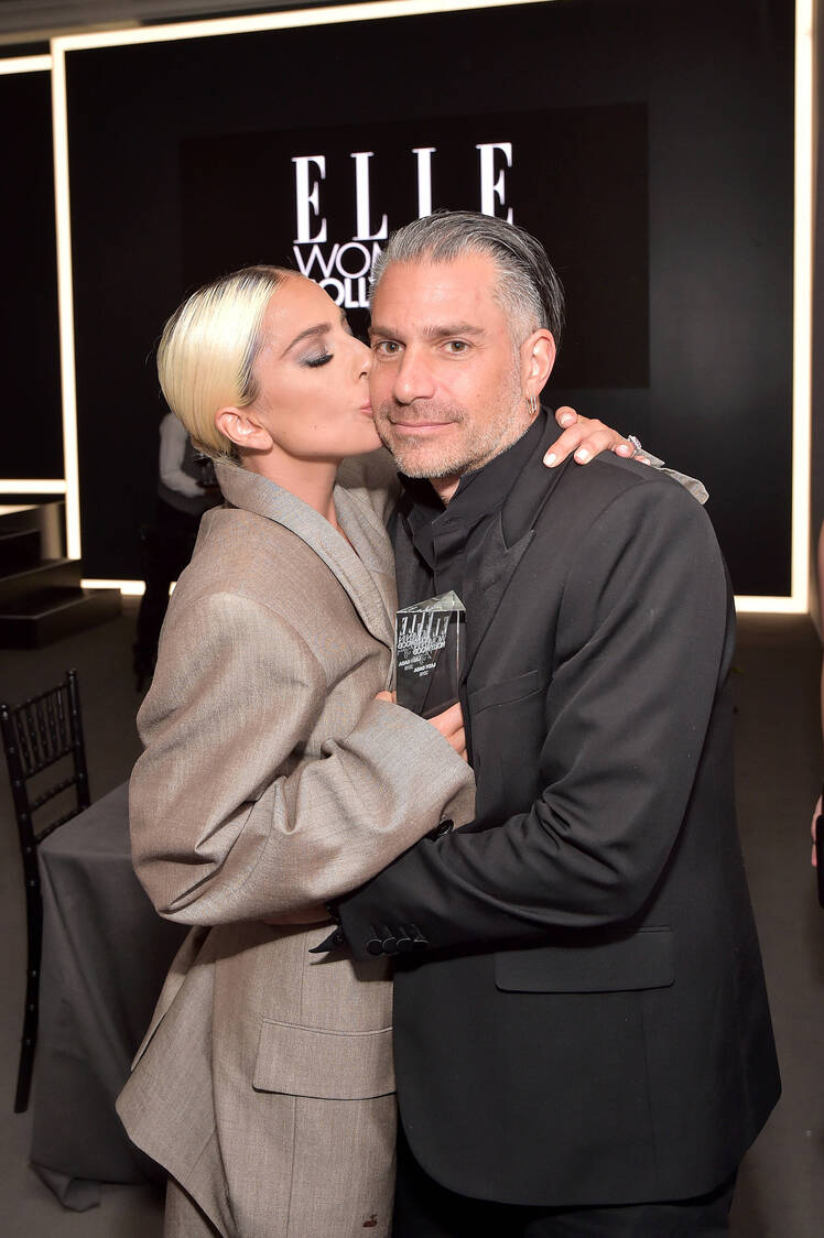 Lady Gaga kissing Christian Carino