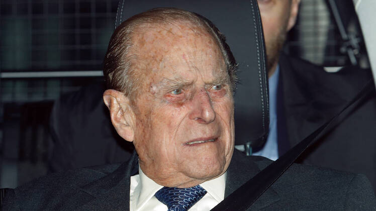Prince Philip in a car