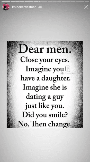 Khloe Kardashian, Instagram Story