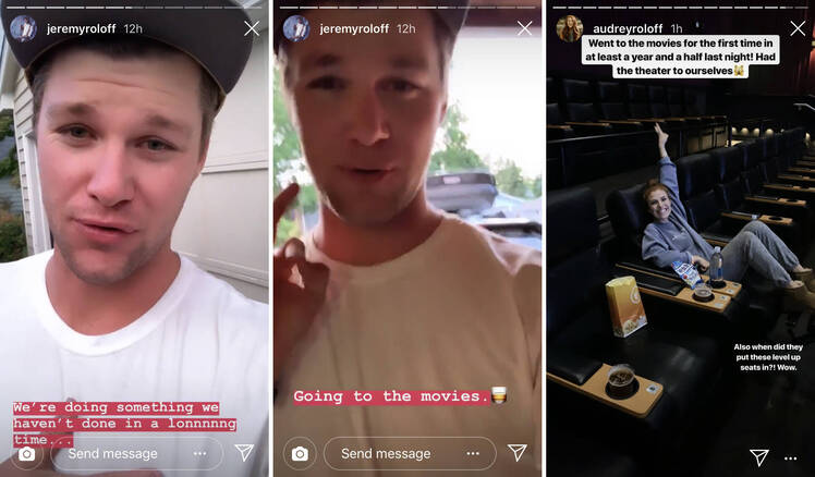 Jeremy and Audrey Roloff Share Instagram Stories From Movie Date