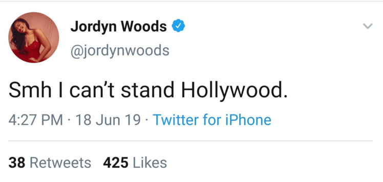 Jordyn Woods Tweet
