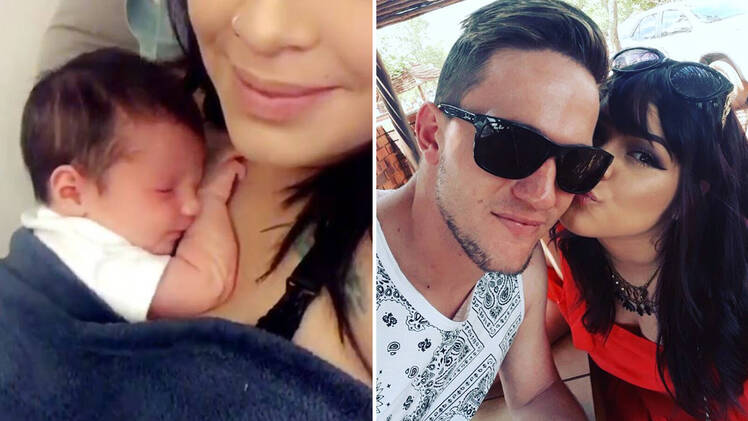 Tiffany & Ronald Smith Smiling Selfie Inset Of New Baby