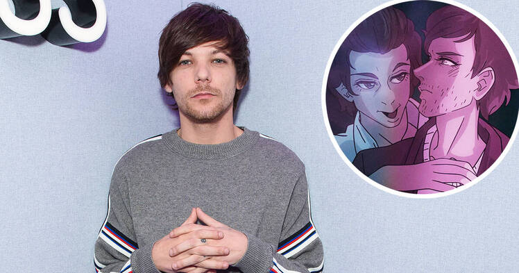 In-Let of Euphoria Larry Scene on Photo of Louis Tomlinson in Sweater
