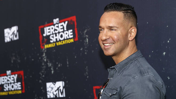 Mike Sorrentino Wearing a Jean Shirt