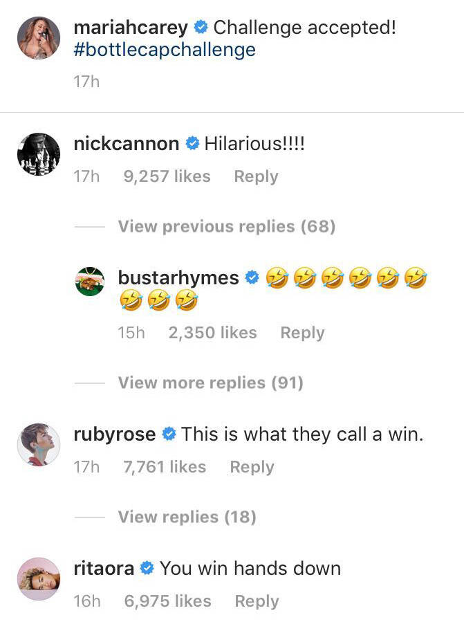 Nick Cannon Mariah Carey BottleCapChallenge