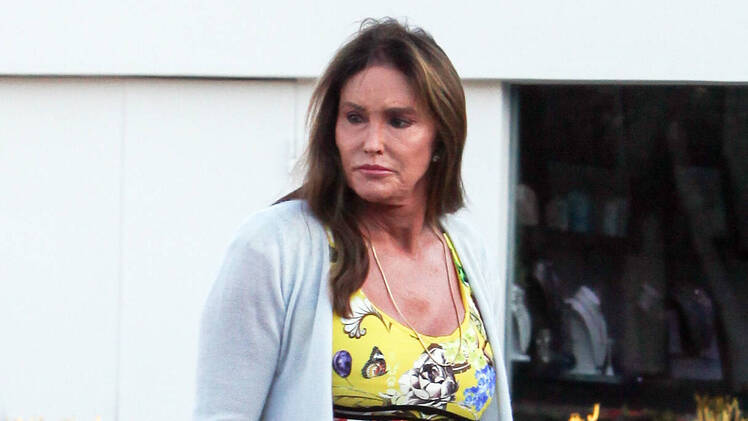 Caitlyn Jenner Yellow Maxi Dress Heels Dinner Malibu