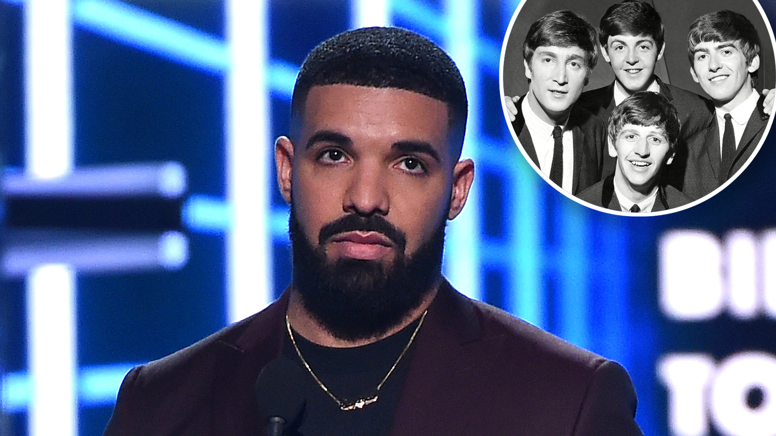 Drake gets Beatles tattoo after beating groups Billboard records  EWcom