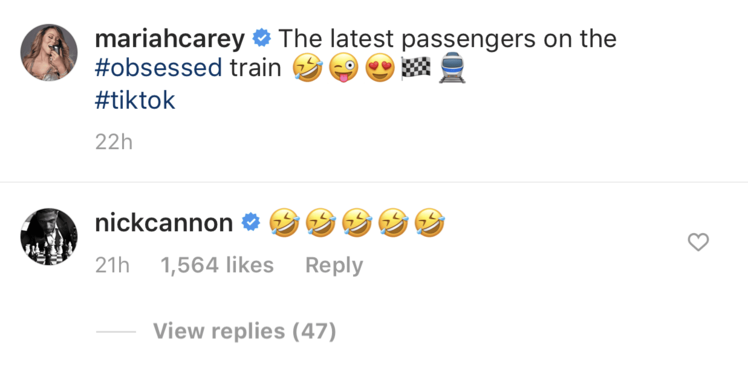Nick Cannon Comments on Mariah Carey's Instagram