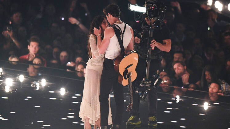 Shawn Mendes and Girlfriend Camila Cabello Almost Kiss at the 2019 MTV VMAs