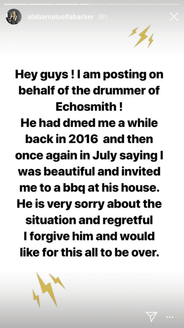 Alabama Barker Responding to Echosmith Drama