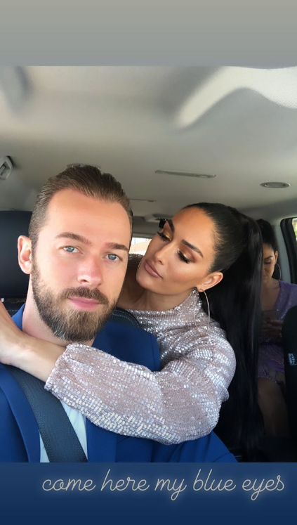 Nikki Bella And Artem Chigvintsev On Way To The Teen Choice Awards