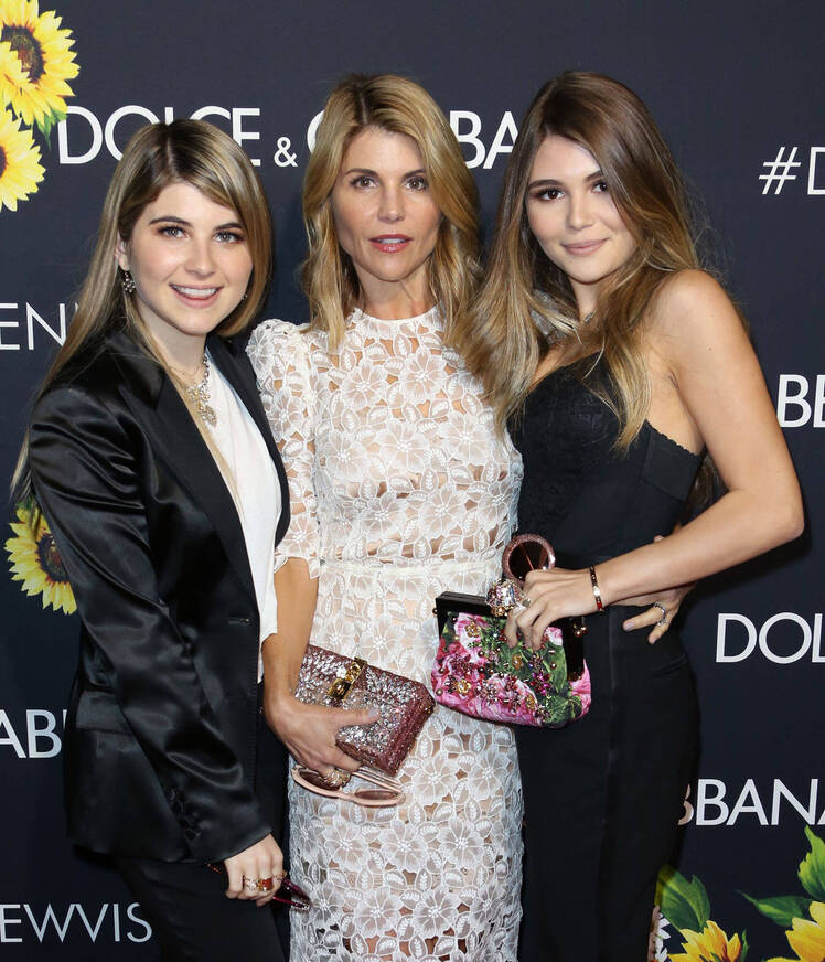 Lori Loughlin and daughters Bella Giannulli (left) and Olivia Giannulli (right)