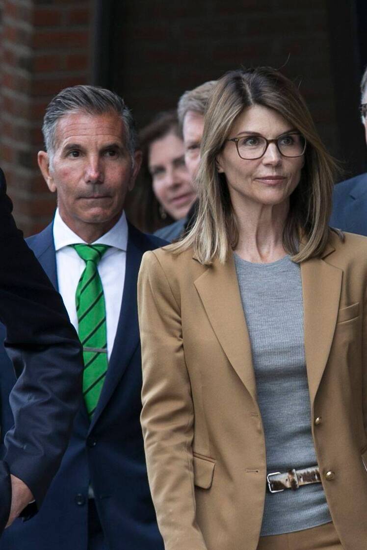 lori loughlin and mossimo giannuli at John J Moakley Federal Court House