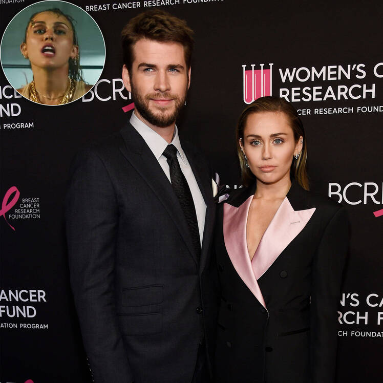 Miley Cyrus and Liam Hemsworth when they were married