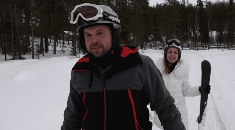 John David and Abbie in the Snow on Counting On