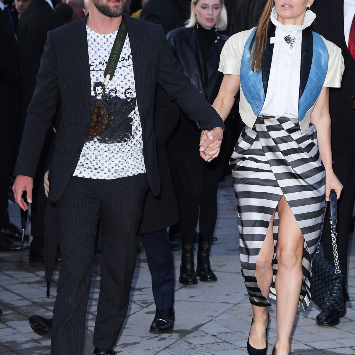 Jessica Biel and Justin Timberlake Turn Heads at Louis Vuitton Show