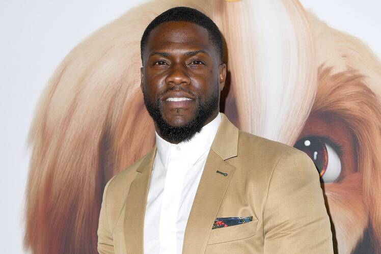 Kevin Hart Wearing Khaki Suit