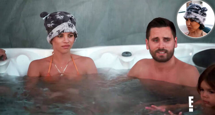 Scott Disick Feels Awkward in Hot Tub With Ex Kourtney & GF Sofia