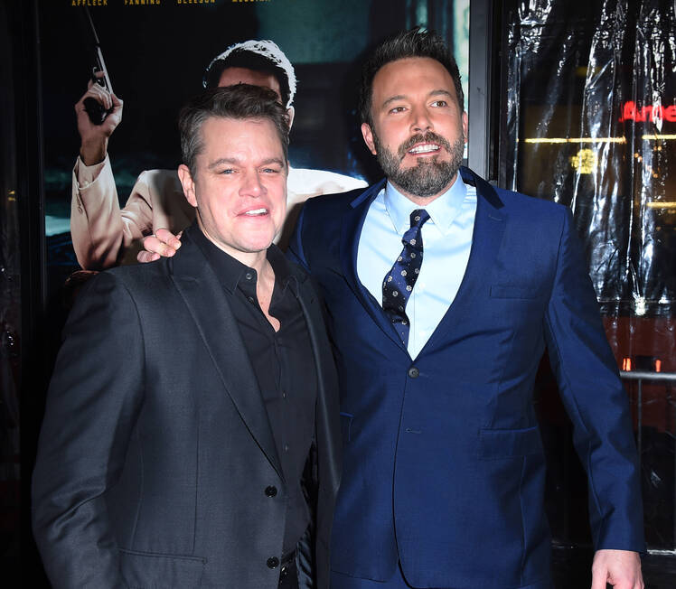 Ben Affleck and Matt Damon Posing Together on the Red Carpet