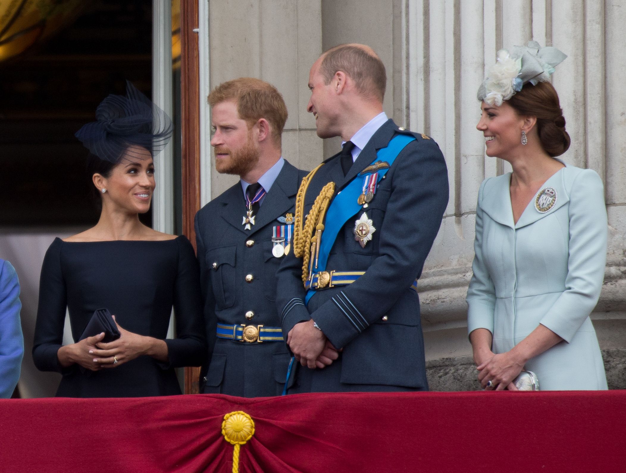 Meghan Markle, Prince Harry, William and Kate on the Balcony