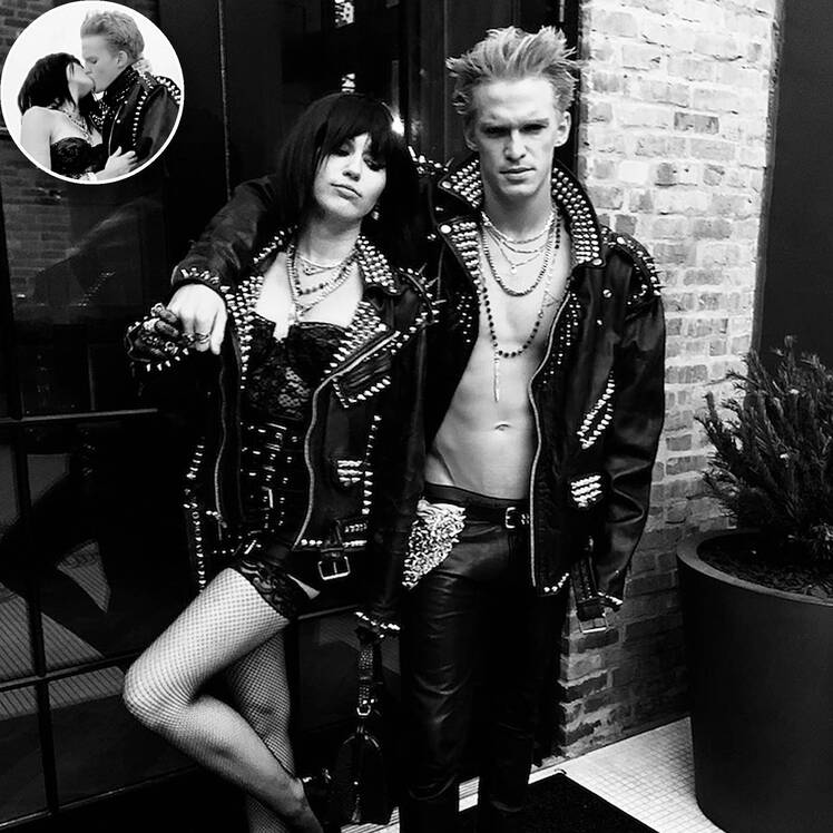 Miley Cyrus Cody Simpson Sexy Halloween Shots