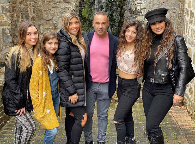joe giudice, wife teresa, and daughters pose for family photos during vacation in italy
