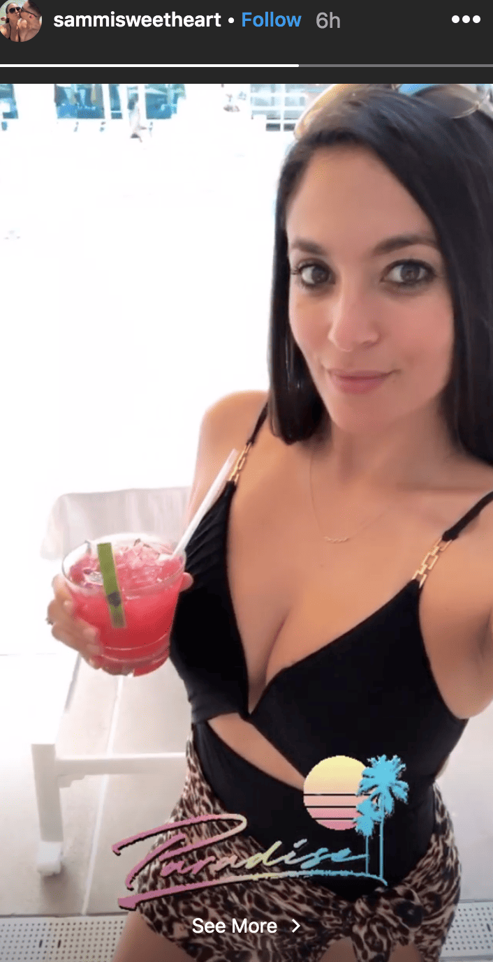 Sammi Sweetheart Giancola Hits Pool In Style With Christian