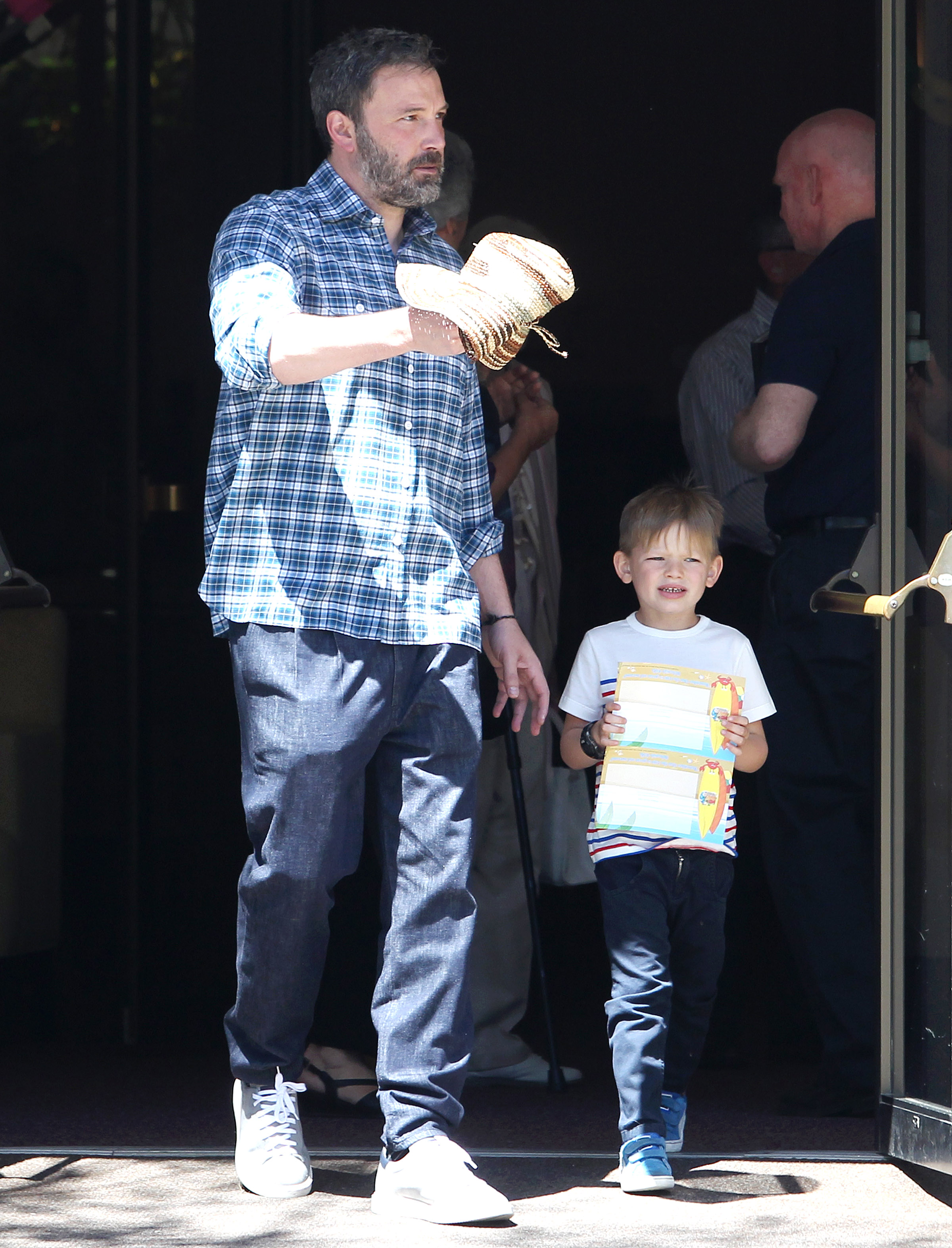 Samuel Affleck Debuts New Haircut During Father-Son Outing With Ben