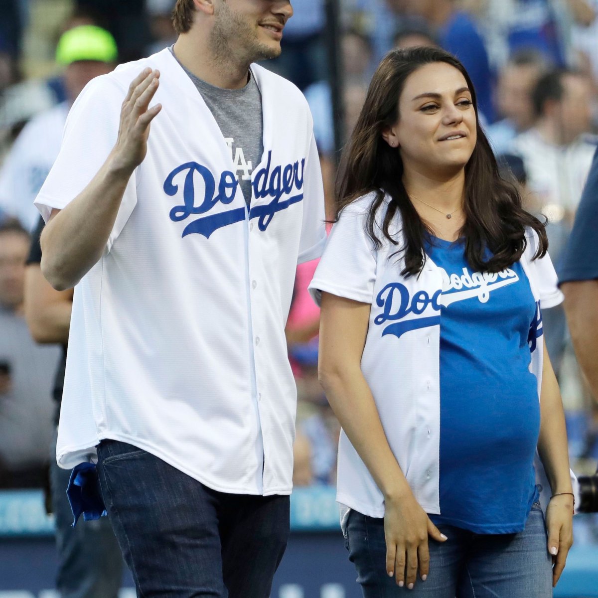 Ashton & Mila's Dodgers Game PDA