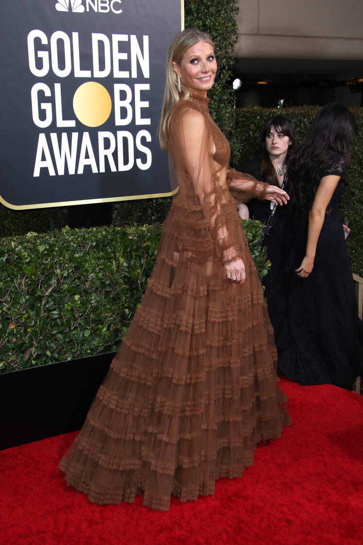 Gwyneth Paltrow Looks Sexy in Sheer Gown at the 2020 Golden Globes Despite  Being 'Semi-Retired' From Acting