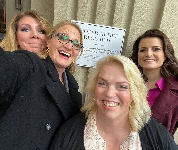 meri christine janelle and robyn brown all smiling