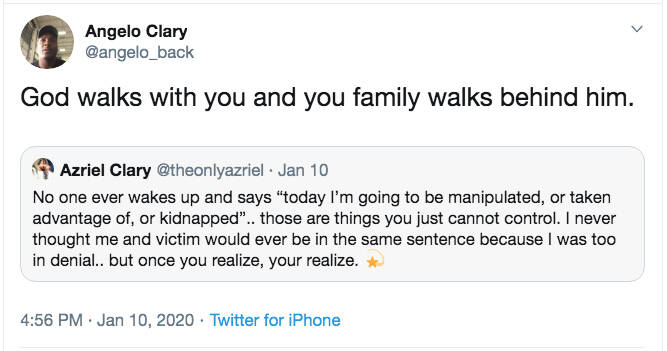 r. kelly's ex-girlfriend azriel clary's father supports her after alleged altercation