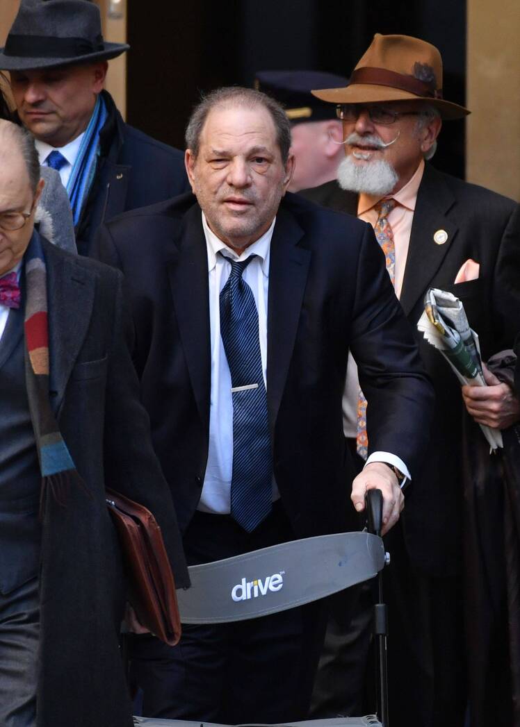 Harvey Weinstein Walking into Trial